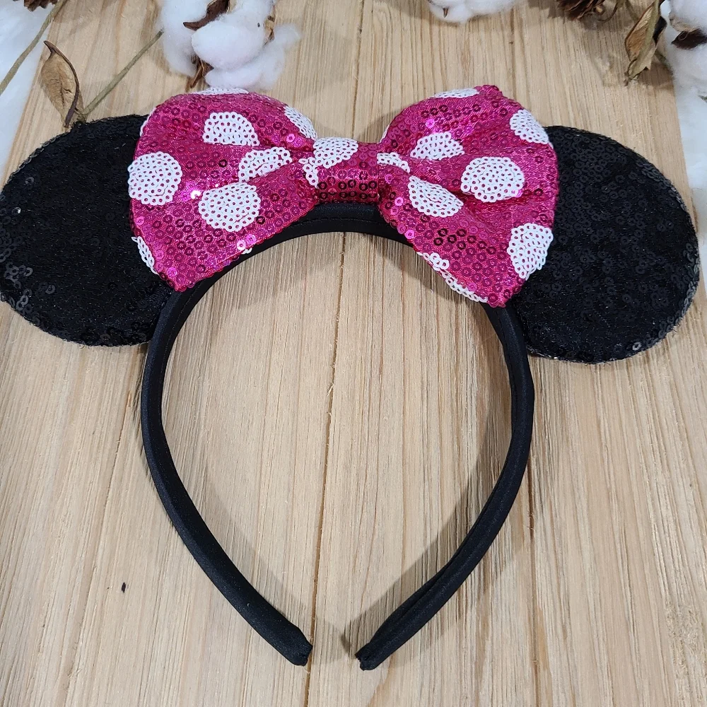 🐭🐭NEW🐭🐭ADORABLE!! MINNI MOUSE EARS Headband in PINK